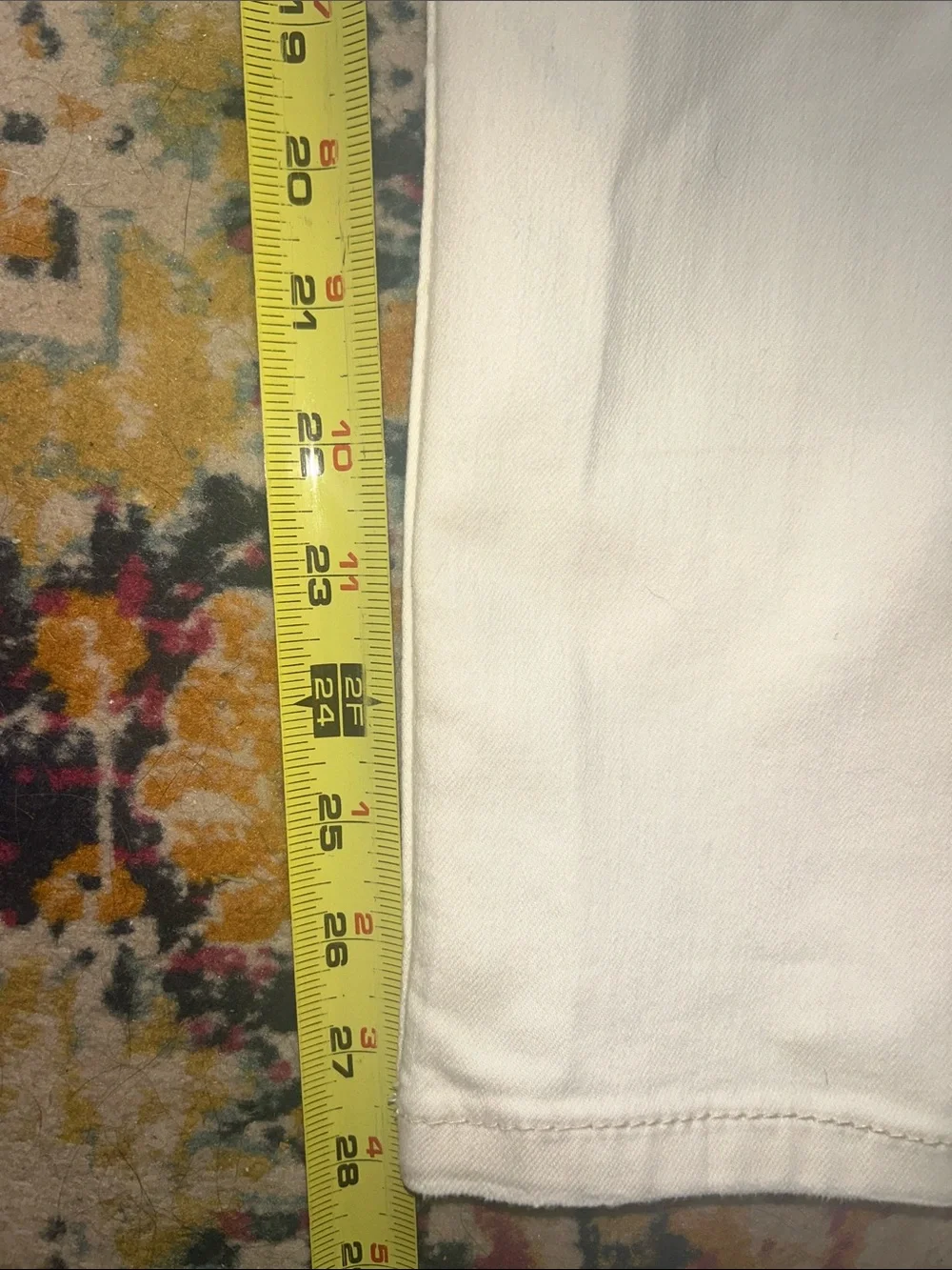 Free People Cream Skinny Jeans with Native American embroidered sides